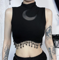 Moon Graphic Sleeveless Top