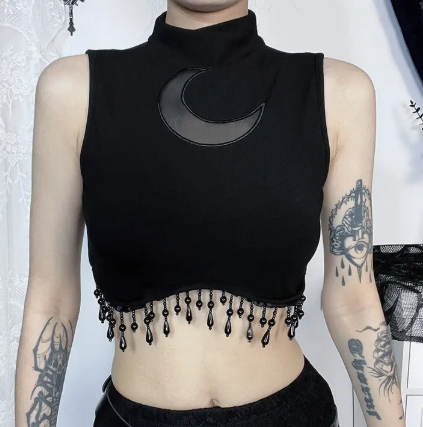 Moon Graphic Sleeveless Top